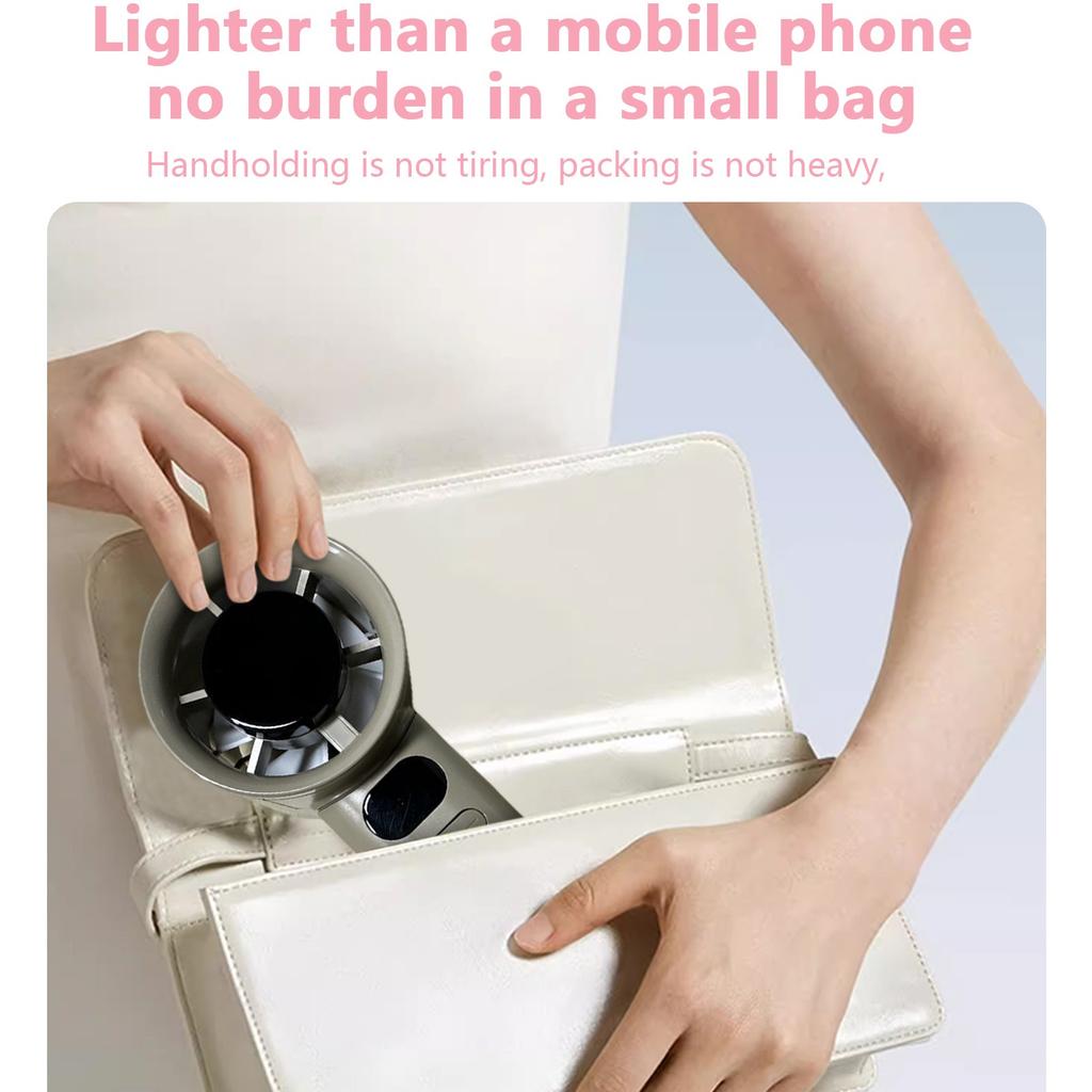 Handheld Power Fan Portable High-Airflow USB Rechargeable Fan