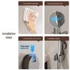 Dannele Punch-Free Suction Cup Mop & Broom Holder (4-Pack)