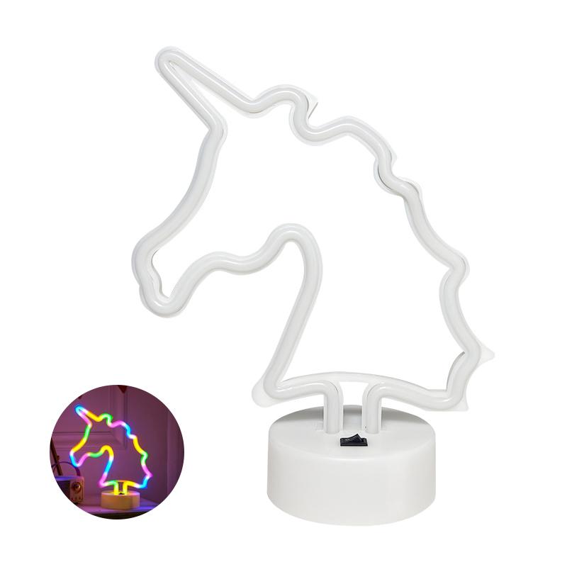 

Неоновые вывески в форме единорога с основанием, светодиодная подсветка, атмосферное освещение для стены, ночник для дня рождения, вечеринки, комнаты для киберспорта, украшения