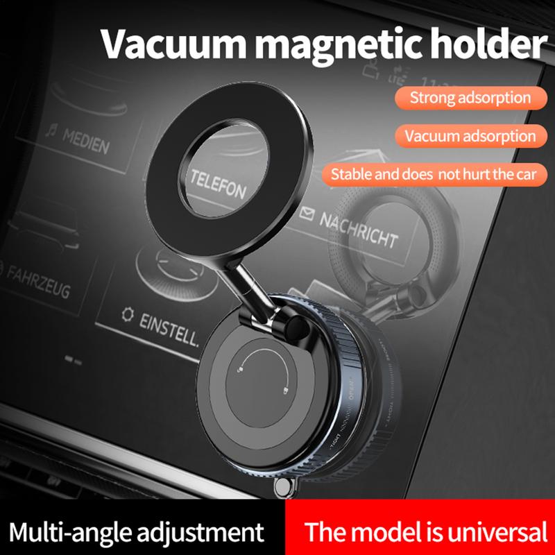 Vacuum Magnetic Phone Holder Car rotating Magnetic Suction cup Phone Bracket Adjustable cell phone Stand folding phone holder