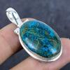 Chrysocolla Gemstone Handmade 925 Sterling Silver Jewelry Pendant 1.77" S0j44