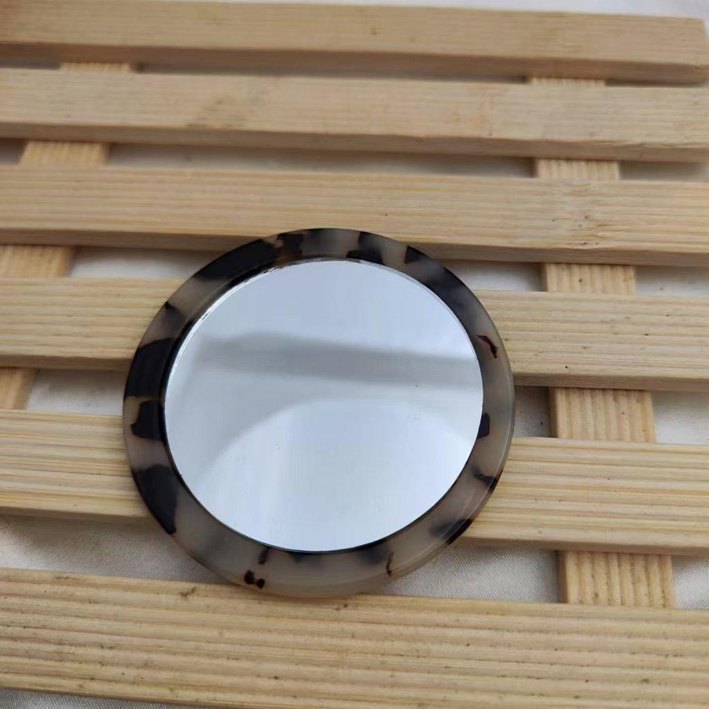 Peidai Stylish Compact Round Mirror - Japanese Korean Design, Portable Makeup Touch-up Mirror