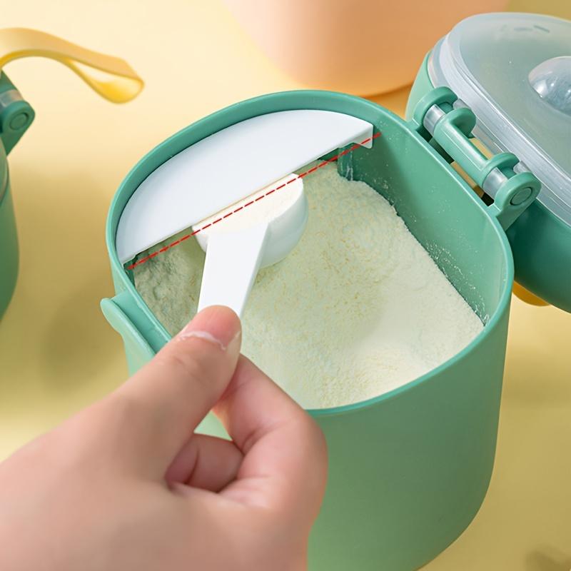Large Capacity Cartoon Dinosaur Double Layer Milk Powder Dispenser - Convenient, Durable Plastic