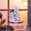 Christmas Rotating Sculpture Train Decorations Paste Window Paste Stickers