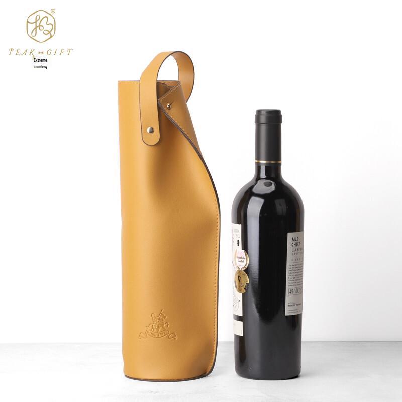 Foldable Leather Red Wine Gift Box