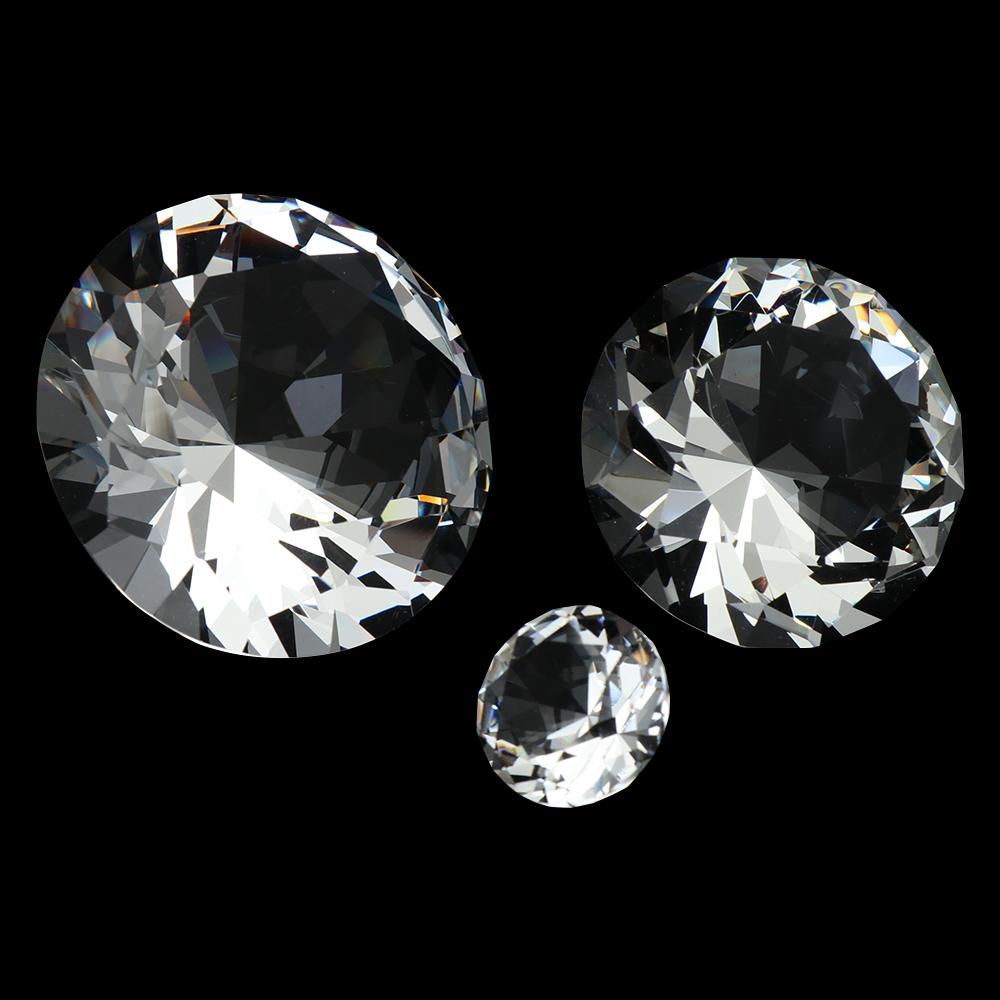 Klart Glas Diamant Partydekor Fasettslipad Kristall Stor Diamant Romantiskt Frieri Julklappar Hantverk Heminredning Ornament