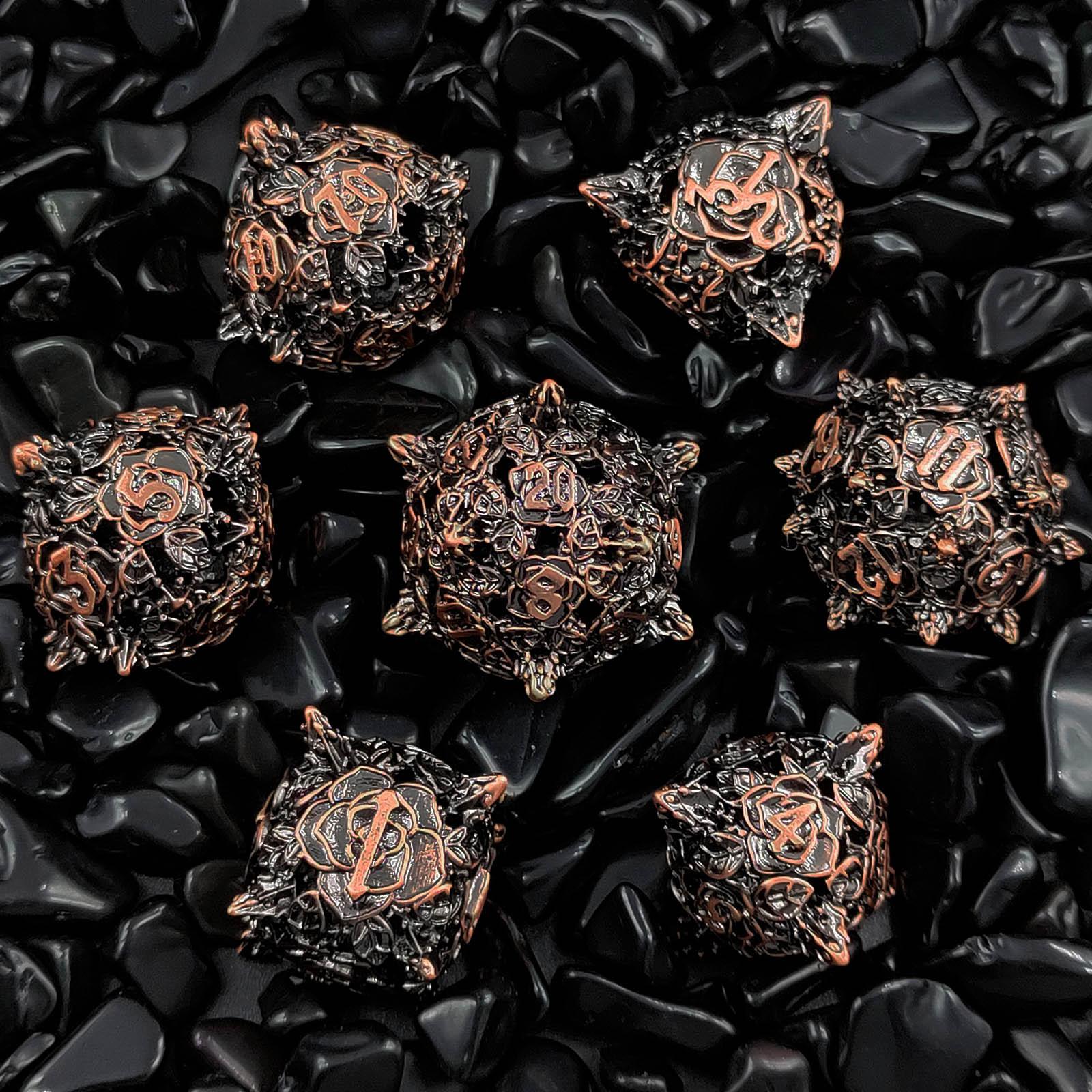 

7 шт./набор полых игральных костей в форме розы DND для ролевых игр Dungeons and Dragons