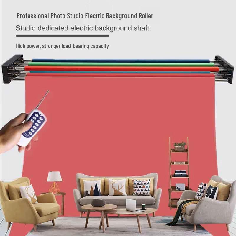 Ruise Li 4-Roller Electric Studio Backdrop System Kit
