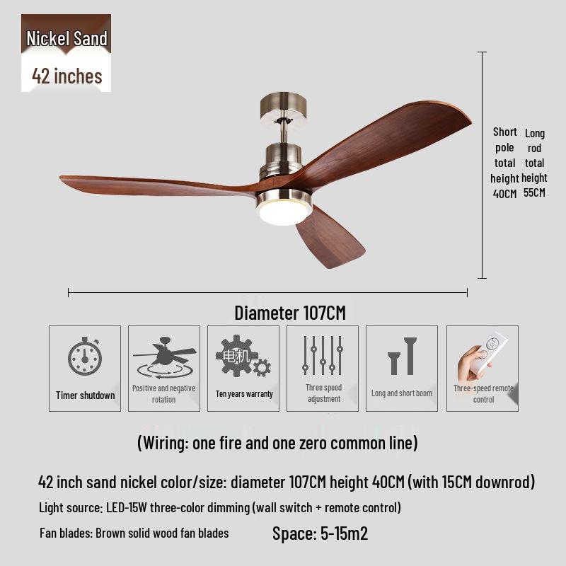 Nordic Modern LED Ceiling Fan Light for Living Room and Bedroom