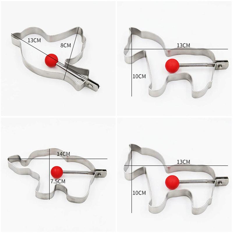 8 Shapes Stainless Steel Fried Egg Shaper Egg Mold DIY Breakfast Egg Pancake Rings Sandwich Kitchen Tools Utensil Baking Tools