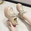 Fashion Black White Punk Rock Gothic Pumps Women Chunky Block High Heels Shoes Round Toe Lace Up Thick Platform Heel Shoes 2024