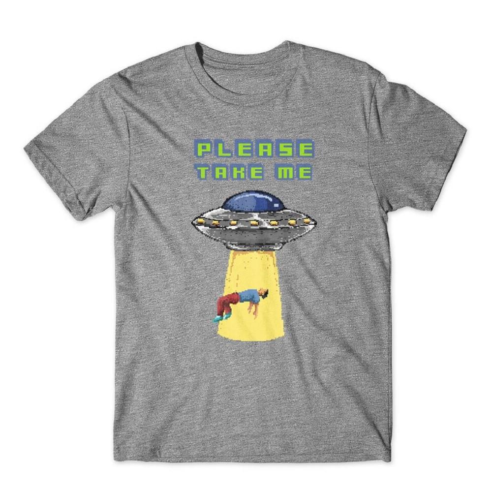 Alien Abduction T-Shirt 100% Cotton Premium Tee NEW L