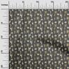 oneOone Cotton Flex Gray Fabric Cactus Dress Material Fabric Print Fabric By The Yard 40 Inch
