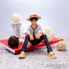 One Piece Anime Figur Luffy Sittestilling Action Figur PVC-modellsamling Statue Figur Dukke Leke Til Bursdagsgave
