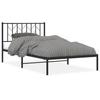 Vidaxl Metal Bed Frame with Headboard, Black, 107X203 Cm