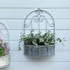 Wrought Iron Wall-Mounted Detachable Flower Pot for Garden or Balcony Decor