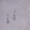 Waterdrop Earrings - Small Stud Earrings for Women, Zirconium Ear Studs, Pendant Earrings