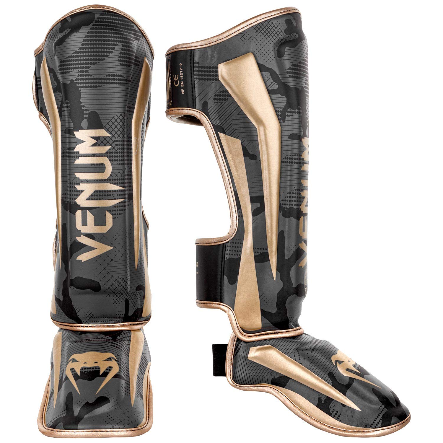 

VENUM Elite Shin Guards Dark Camo/Gold VENUM-1394-535 (L)