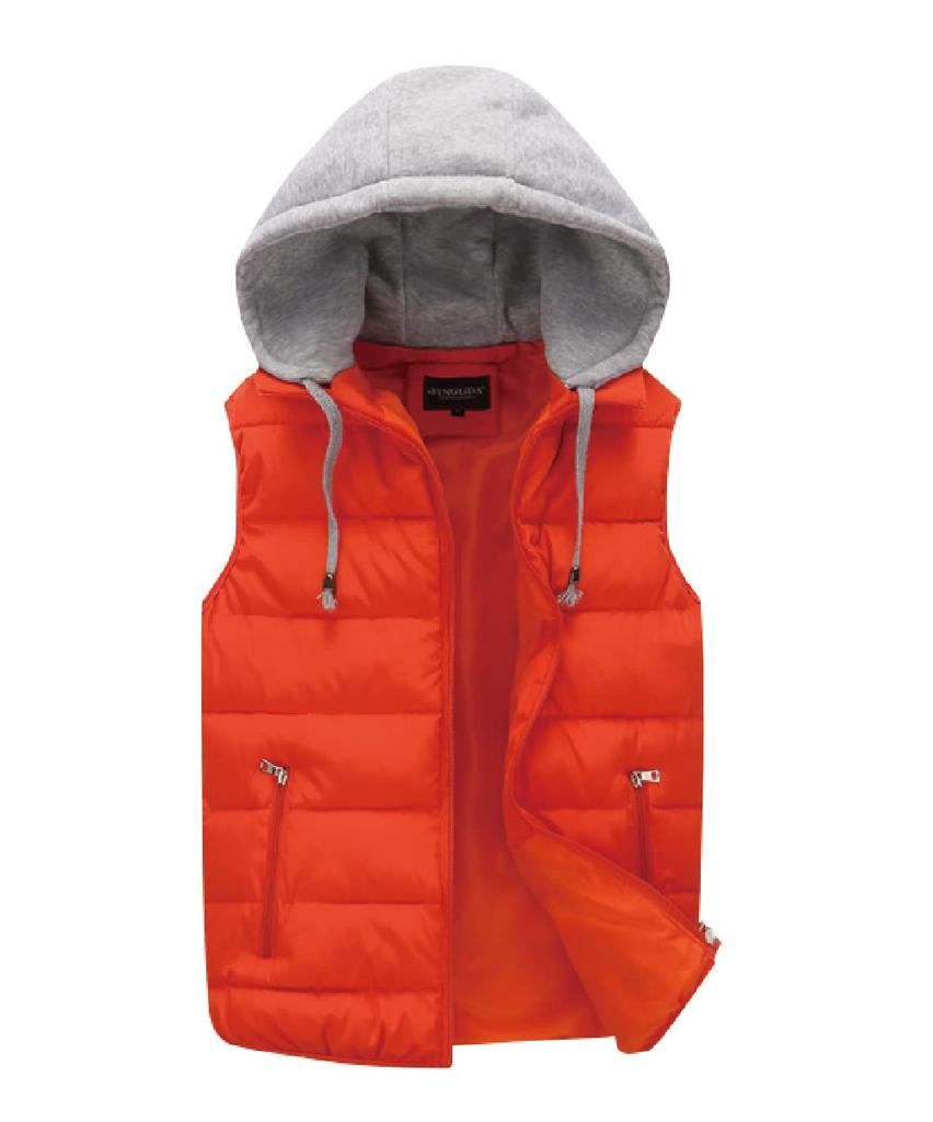 Down Jacket Golf Wear Vest Work Wear Outdoor Autumn Stylish Orange M [three Joy] Men's