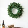 New Christmas Wreath Door Hanging 50/60cm Green Pe Mixed Leaf Snowflake Decor