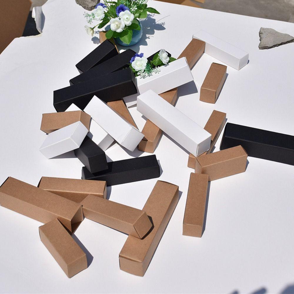 10PCS Kraft Paper Cardboard Box Cookies Candy Packaging Box  Wedding Birthday Party Supplies