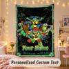 Custom Personalized Tapestry,Teenage Mutant Ninja Turtles Print Custom Name Text Wall Art Hanging for Bedroom