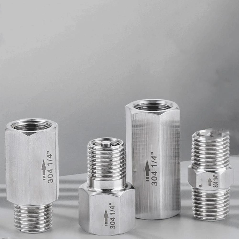 

1/8 1/4 3/8 1/2 3/4 1 BSPP Female Male 304 Stainlees Steel One Way Non-return Check Valve Water Gas Oil High Pressure G1l4 Male To Male