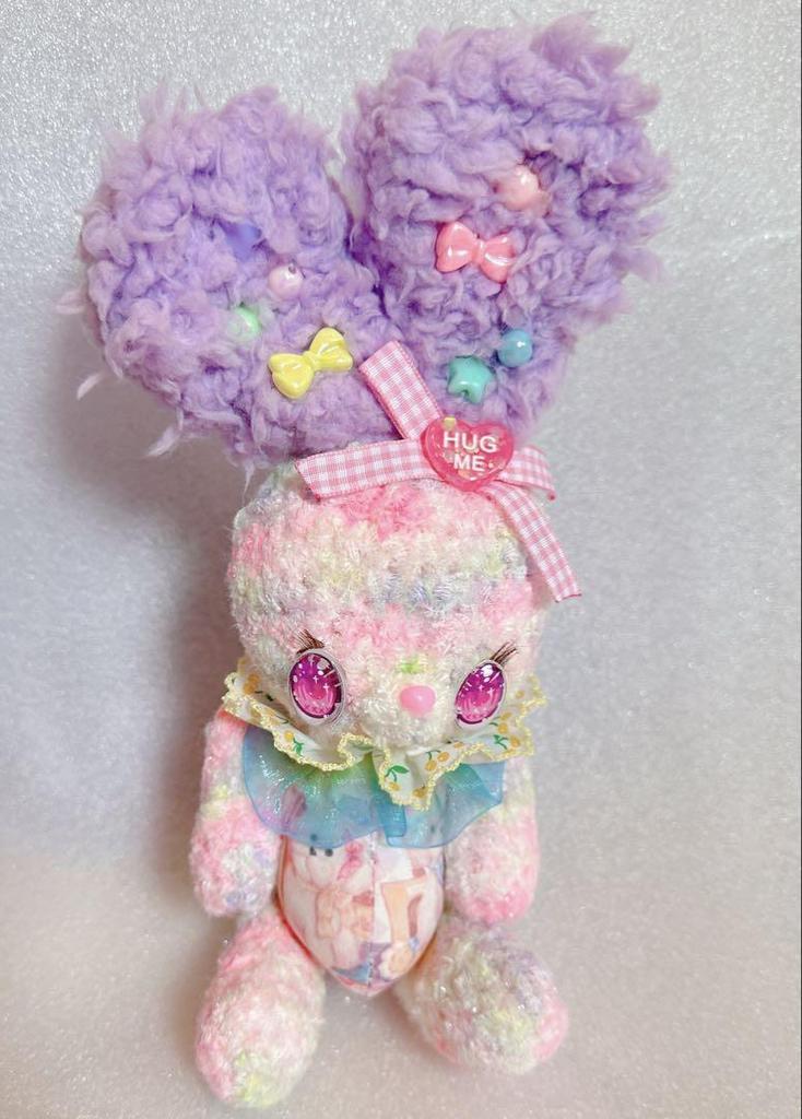 [USED] Hoppeya Artist Wool Felted Teddy Bear Handmade Plush Rabbit