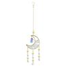 Crystal Sun Catcher Crescent Moon Sun Catcher Rainbow Maker Prism Ornament for Window Balcony Bedroom Garden Hanging