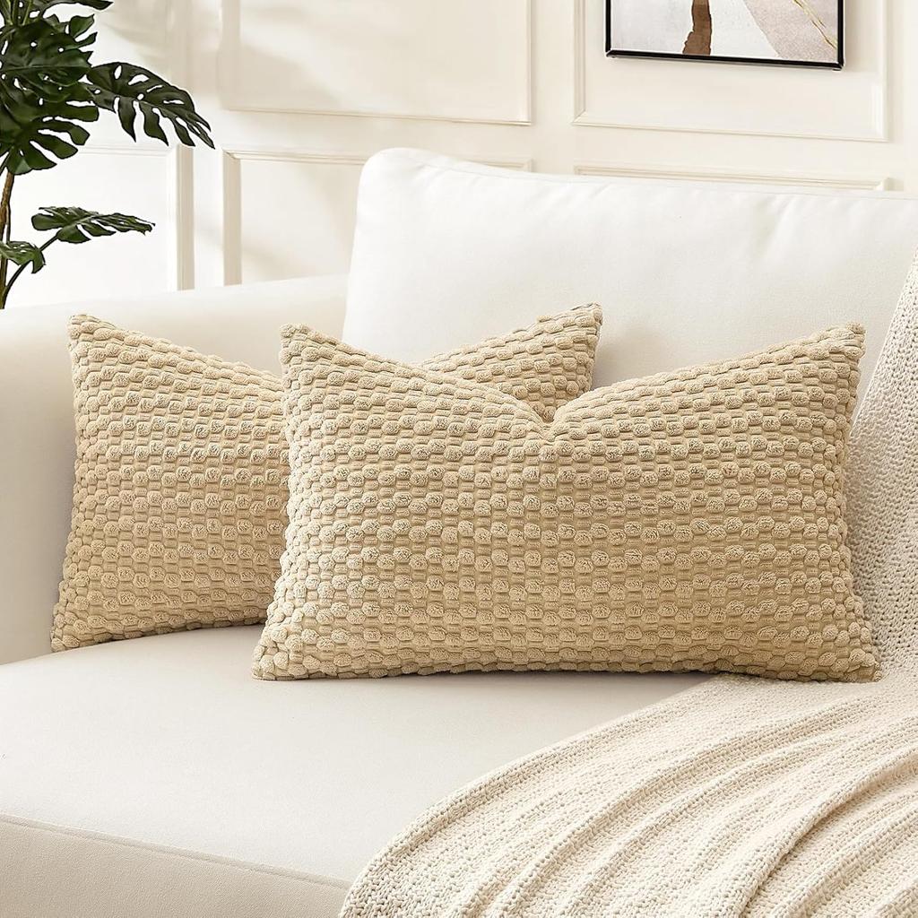 Rust Lumbar Pillowcase 30*50CM 12x20Inch Fall Decor Pillow Cover Corduroy Cushion Cover for Sofa Couch Hotel Housse De Coussion