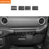 Car Leather Co-pilot Side Door Handle Protector Cover with Storage Decorative Trim for Jeep Wrangler JL Gladiator JT 2018 Up