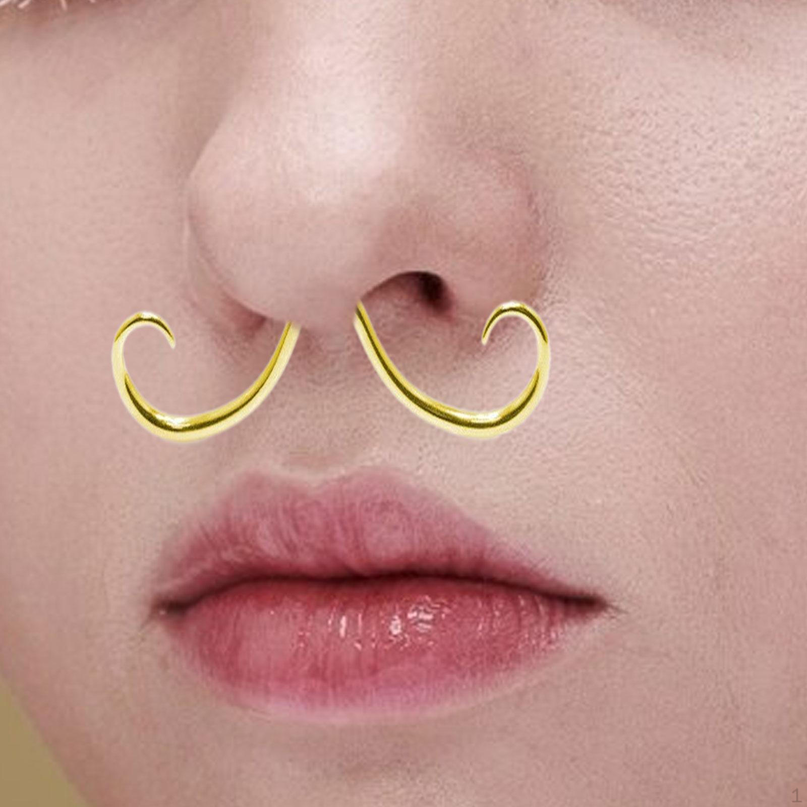 Забавное кольцо для носа «Усы» для эксцентричных