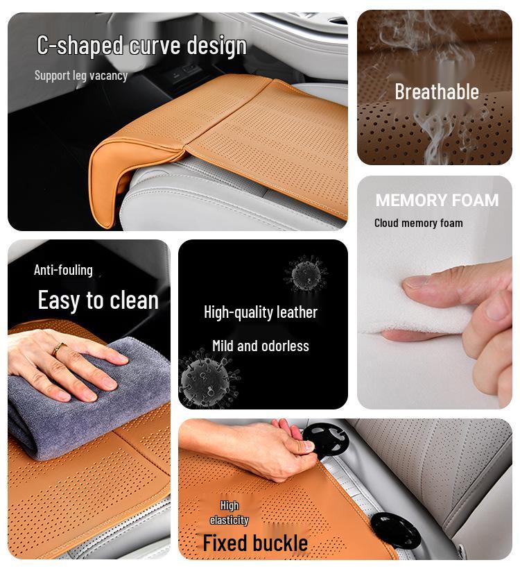 Universal Car Seat Leg Rest Cushion for Front & Rear Rows - Extended Length for Sedans & SUVs