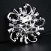 Fashion Silver Plated Wedding Brooches Simulated Pearl Brooch Flower Collar Dressing Hijab Pins Fashion Jewelry.