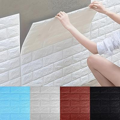 20 Stück 3D-Tapete mit Ziegelmuster-Imitation zum Abziehen und Aufkleben. 3D-Ziegelwandpaneele, selbstklebende, wasserdichte PE-Schaumbeschichtung, geeignete Wanddekoration!
