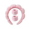 3-piece Sweat-absorbing Wristband Set for Women, Face Wash Headband, Headband and Hair Accessories