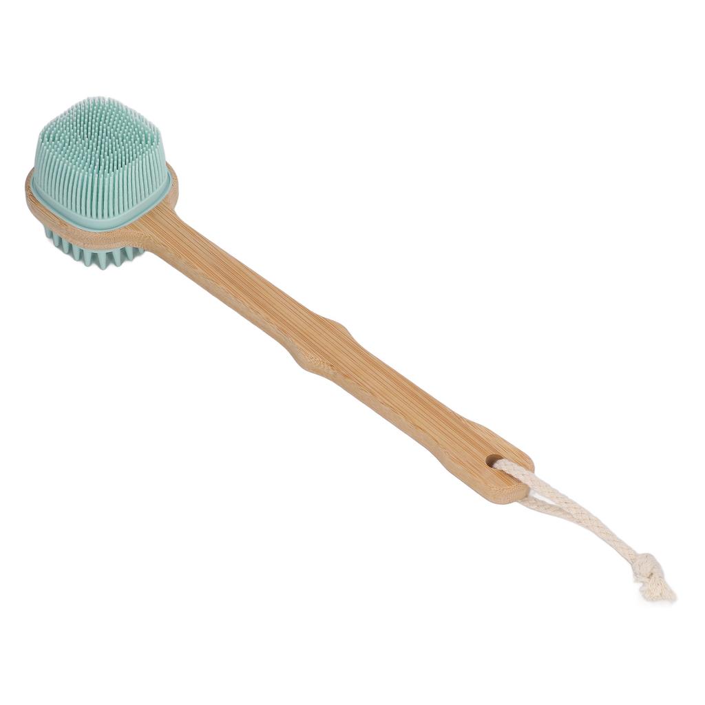 Back Scrubber Long Handle Double Sided Gentle Massage Exfoliating Body Shower Brush with Lanyard