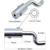6 Pcs Z Bend Throttle Cable End Universal Cable Wire Stop for Lawn Mower Mini Bike Go Kart Motor Engine Brake Cable Adjustable Z Head