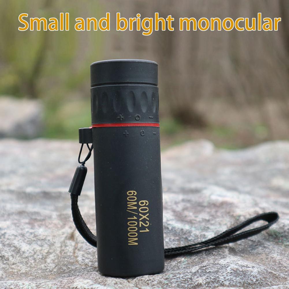 60x21 BAK4 Zoom Monokular Fernglas mit Handschlaufe Mini Tragbares Teleskop Optik Zielfernrohr für Outdoor Camping Jagd Teleskop