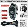 4-in-1 Headlamp Control Switch Turn Signal 9 Pin SM Connector E-Bike Headlight Switch 22mm Horn Motorcycle Handlebar Switch