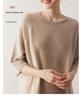 Korean Style Short Sleeve Cashmere Knit Dress for Women - Slimming Long Pullover with Round Neck, Autumn/Winter
