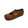 Fashion New Minimalist Retro Low Heel Round Toe Ballet Shoes Women's Belt Buckle Solid Color Breathable Mary Jane Single Shoe size 35-43