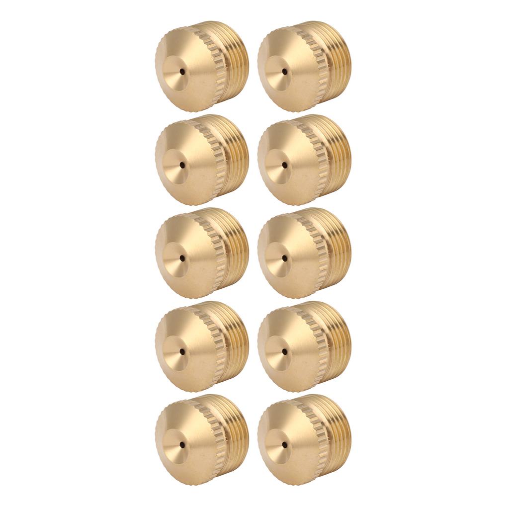10st Mässingsdimmunstycken Dimma Sprinklerspridare för Fabriksområde Kolgruva Trädgård Gräsmatta Kylsystem G3/4 Tum