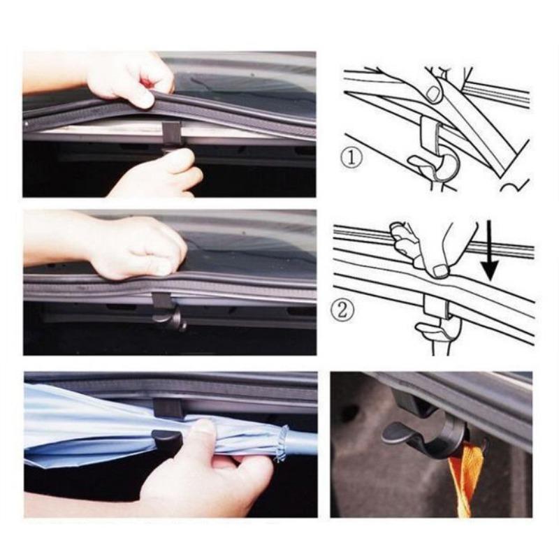 Universal 2pcs Car Trunk Hook Internal Storage Organizer Holders