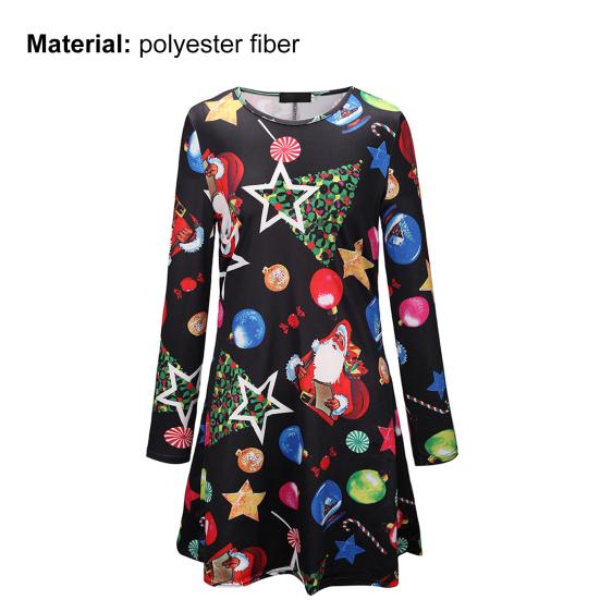 Natale Midi Dress Round Neck Loose Hem Festive Attraente Albero di Natale  Babbo Natale Stampa Mamma Figlia Festival Abbigliamento acquista in modo  economico — spedizione gratuita, recensioni reali con foto — Joom