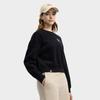 Fila Original Simple Personality Trendy Fashion Retro Sports Casual Short Round Neck Pullover Sweatshirt Women Sweatshirt Black F11W549203FBK
