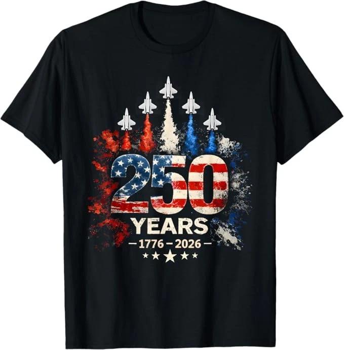 250 лет Америка 1776 2026 250-й США Патриотическая 4 июля Футболка S