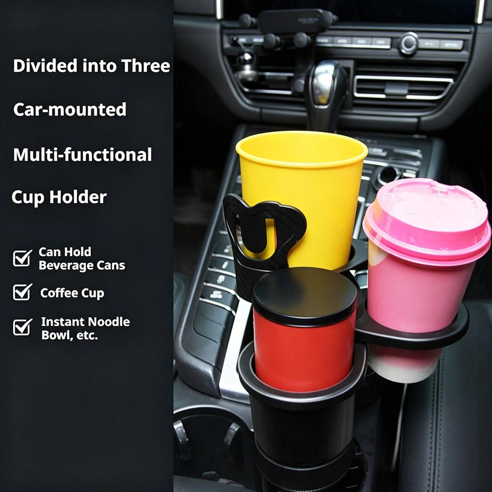 Car Cup Holder Multifunctional Tray Storage Rack Center Console Beverage Holder Fixed Seat Three In One Car Cup Holder
