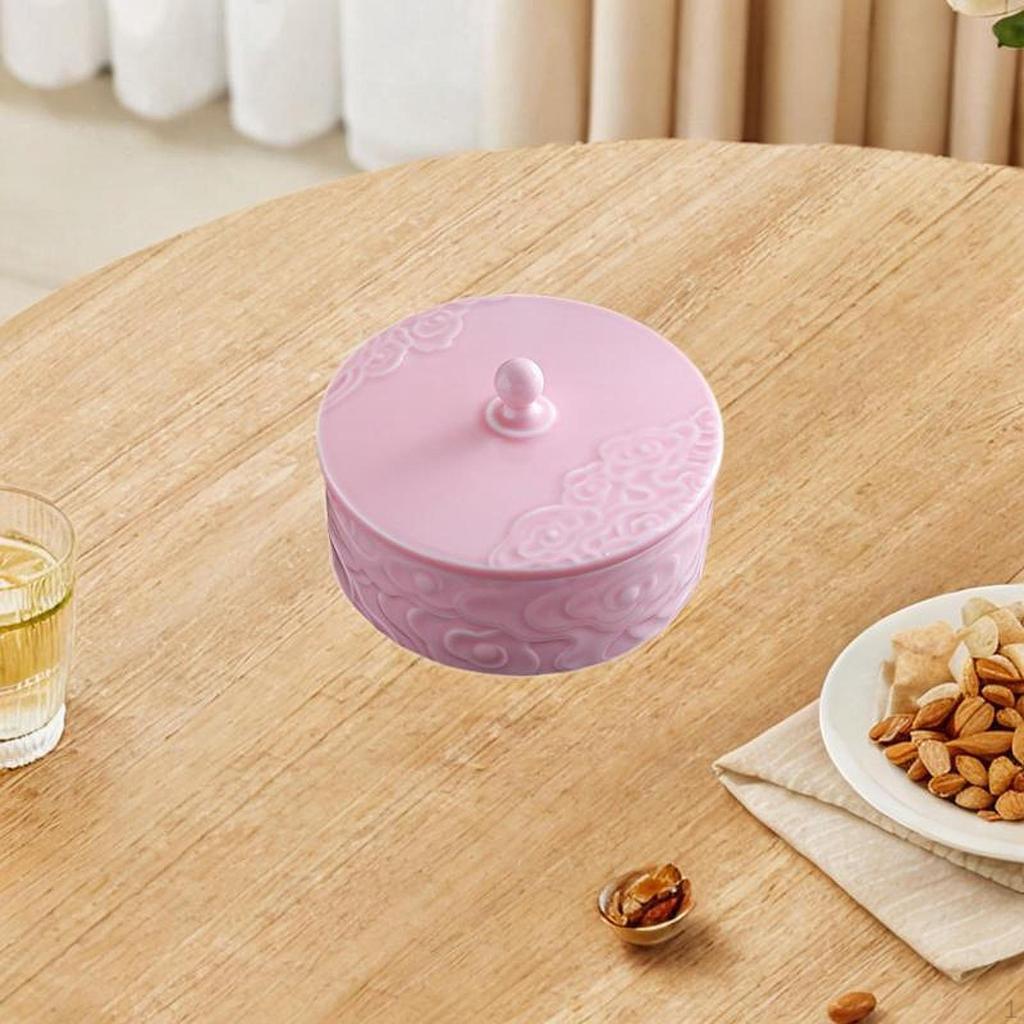 Bandeja de aperitivos, bandeja de frutas secas, tigela de doces com tampa, bandeja de lanches para sobremesa