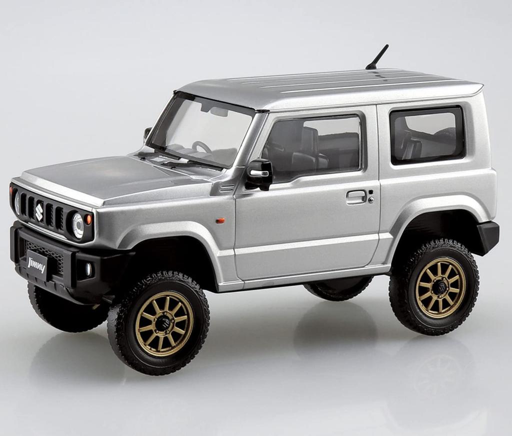 Aoshima Bunka Kyozai The Snap Kit Series Suzuki Jimny Custom Wheels Silver Plastic Model Co., Ltd. (AOSHIMA) 1/32 (Silky Metallic) Pre-Colored